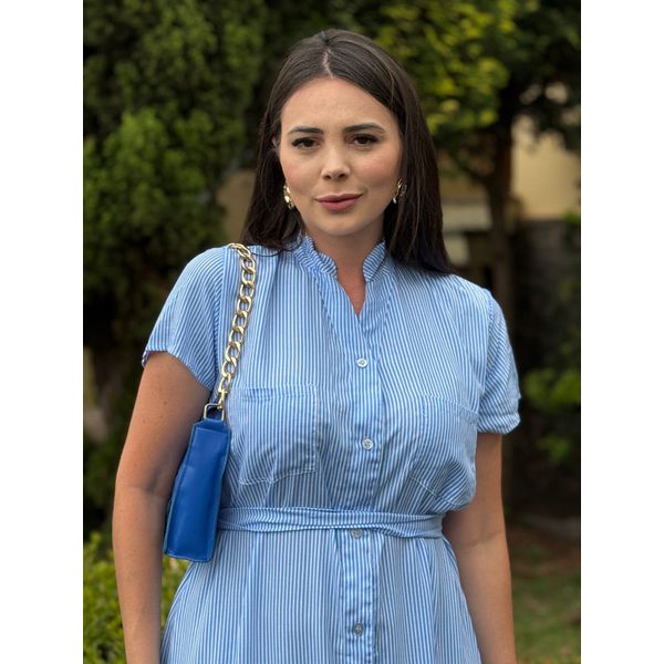 Chemise Isadora Azul Listrado 