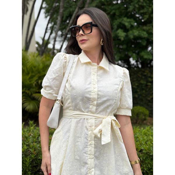 Chemise Laura Amarelo Estampado