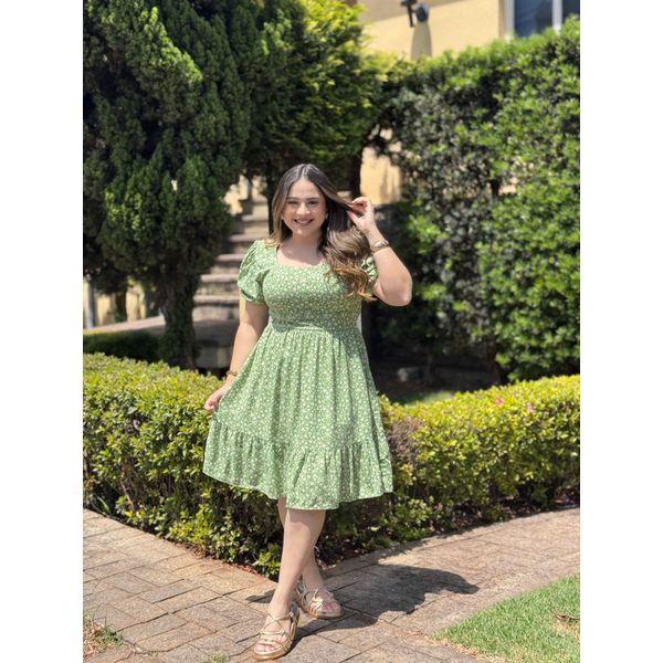 Vestido Tatiana Verde Liberty