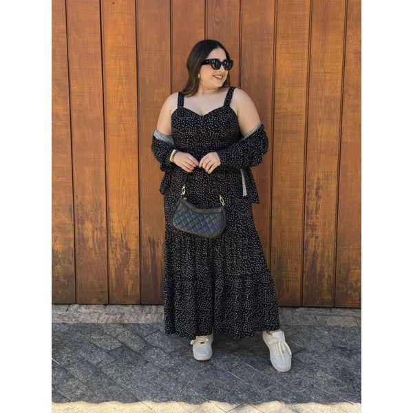 Conjunto Mariah Preto Poa