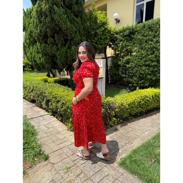 Vestido Rita Vermelho Liberty Plus
