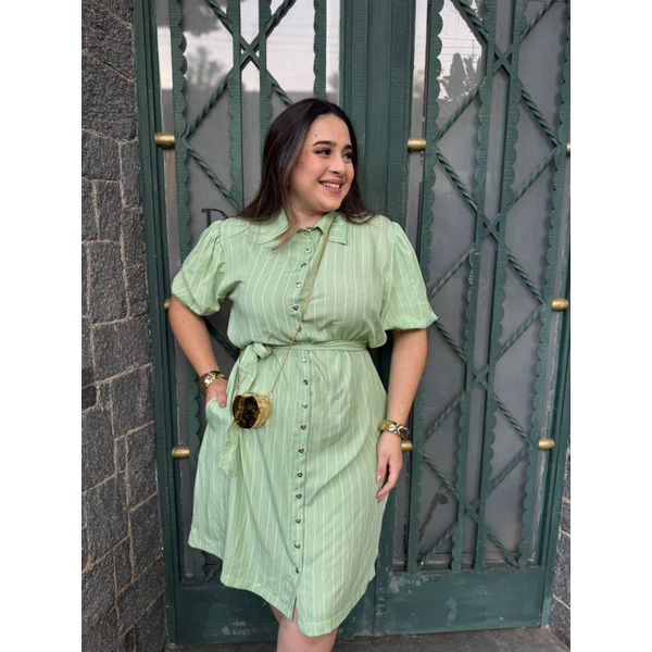 Chemise Manuela Verde listrado 