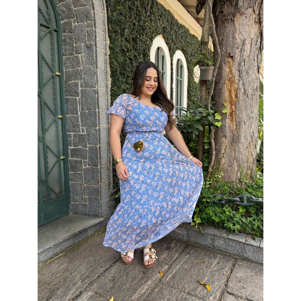 Vestido Luana Azul Liberty