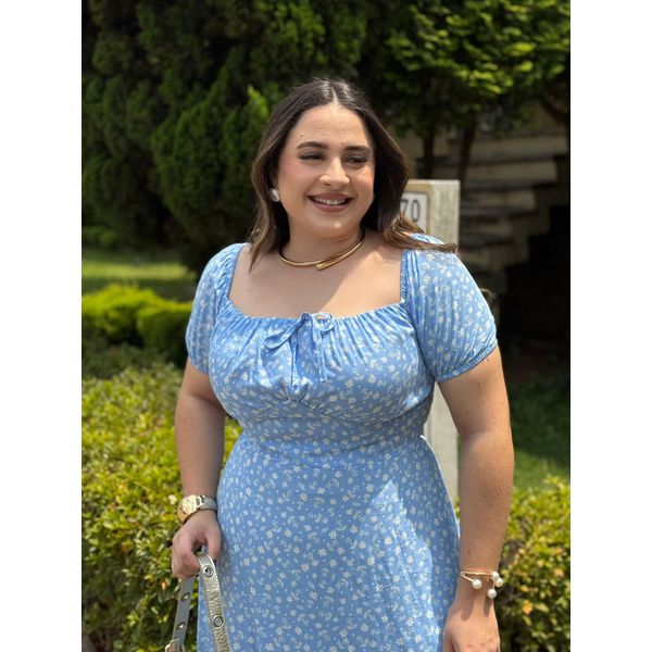 Vestido Eduarda Azul Liberty I