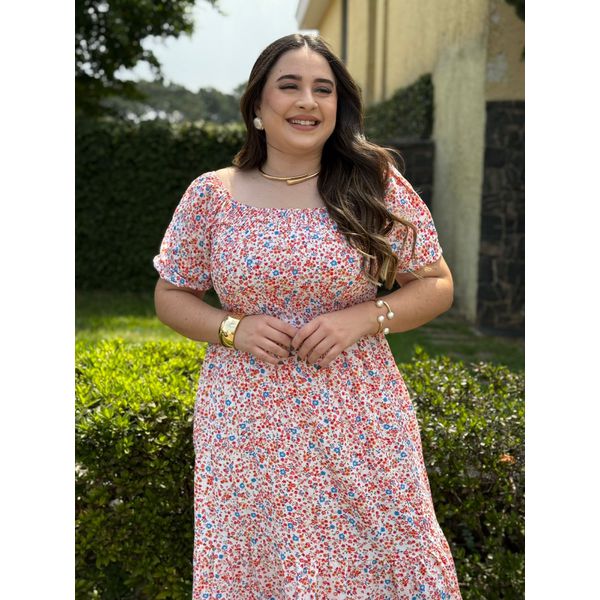 Vestido Alicia Off Liberty Laranja