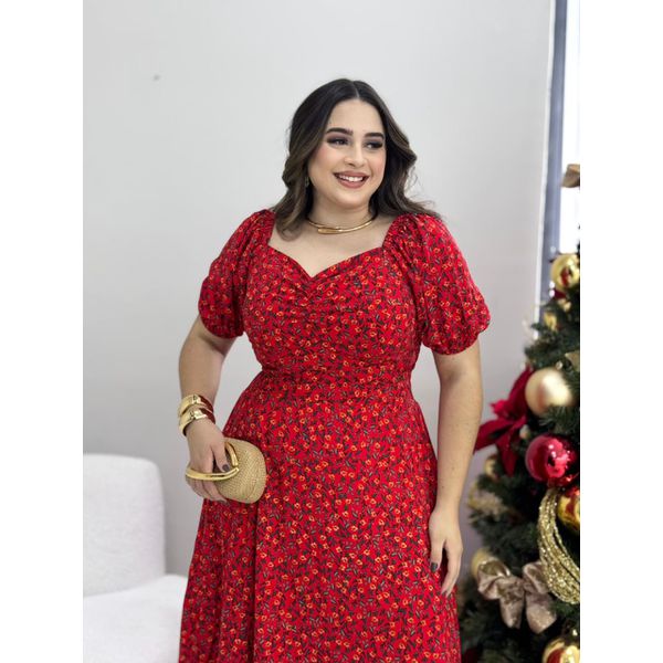 Vestido Nataly Vermelho Liberty