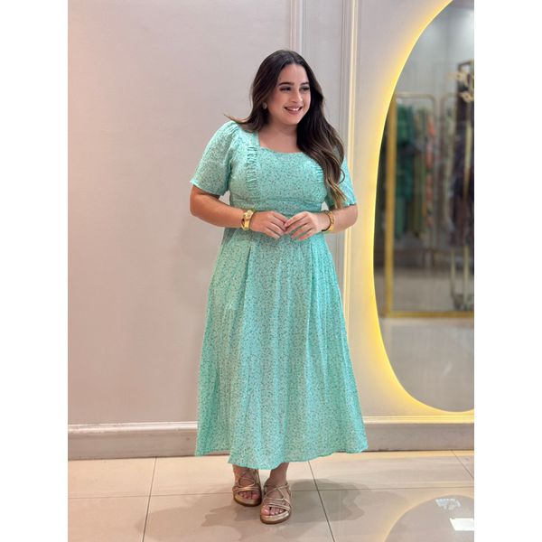 Vestido Kiara Verde Liberty Plus