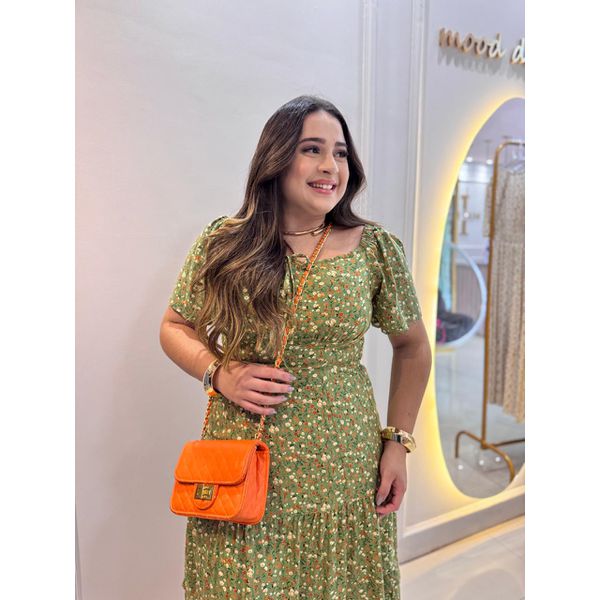 Vestido Mirela Verde Liberty 