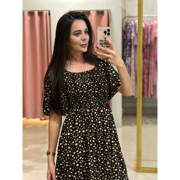 Vestido Mayara Preto Liberty