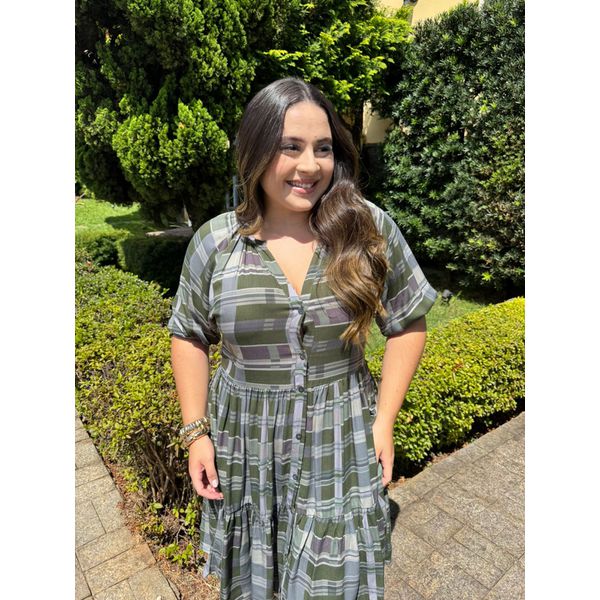 Chemise Renata Xadrez Verde