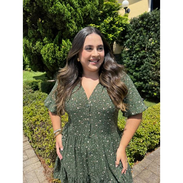 Chemise Renata Verde Militar Liberty