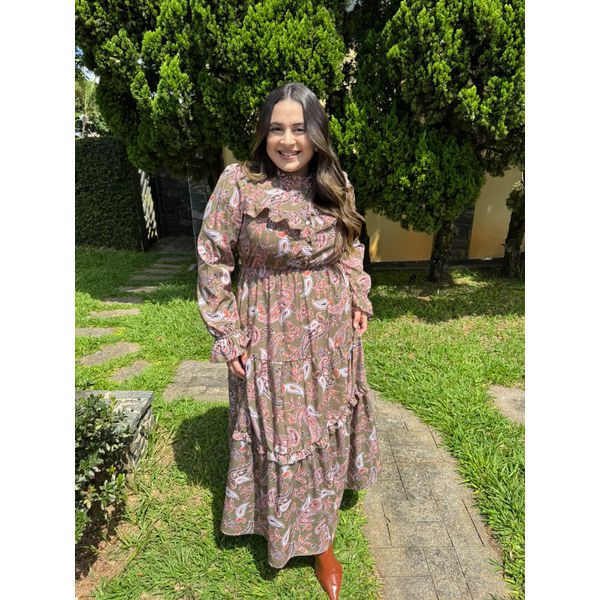 Vestido Helena Verde Estampado