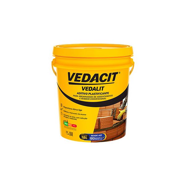 ADITIVO CEDALIT 18L (ADITIVO PLASTICO DE ARGAMASSA) - VEDACIT