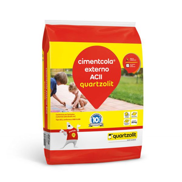 ARGAMASSA CIMENTCOLA EXTERNO ACII 20 KG QUARTZOLIT