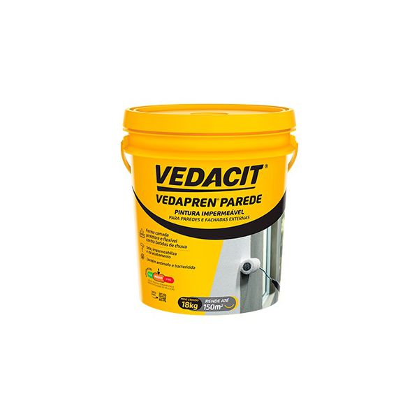 IMPERMEABLIZANTE PAREDE VEDAPREN 18 L(VEDACIT PRO V PAREDE PINRTURA IMPERMEAVEL) - VEDACIT