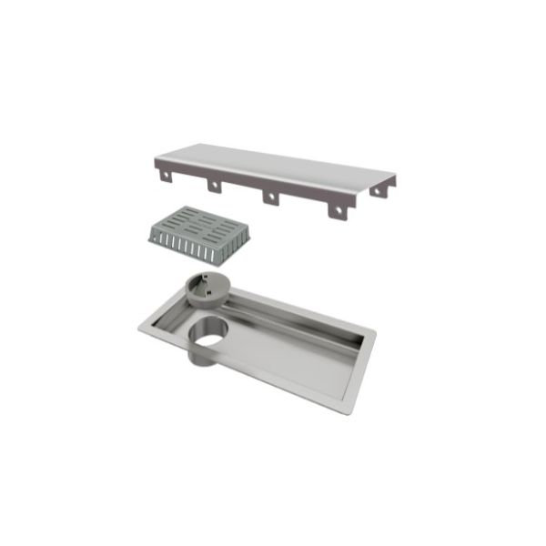 RALO LINEAR ELLEVE - TINY PVC 25CM ACABAMENTO INOX OCULTO