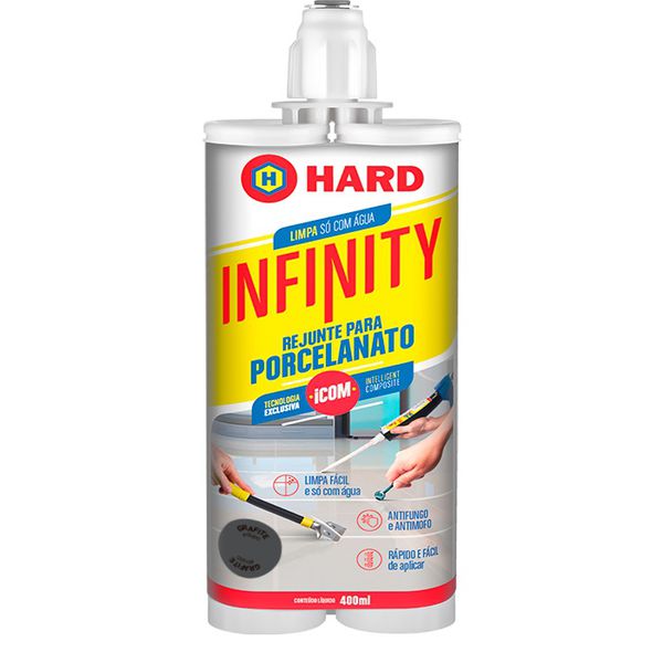 REJUNTE INFINITY PORCELANATO GRAFITE 400 ML - HARD