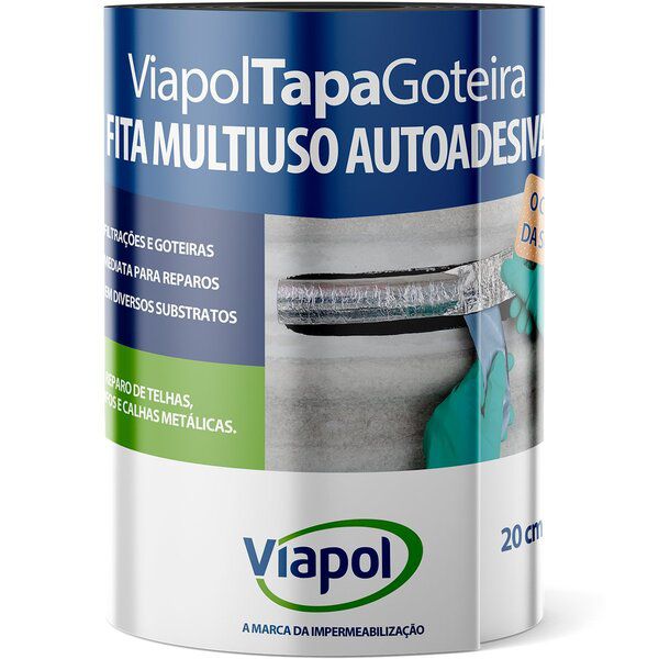 FITA ALUMINIZADA TAPA GOTEIRA SLEEVE VIAPOL 20CM 