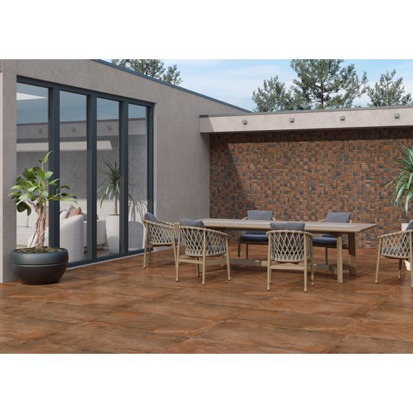 PORCELANATO CORTEN RUSTICO 62X121 DAMME | Impermix | Materiais de