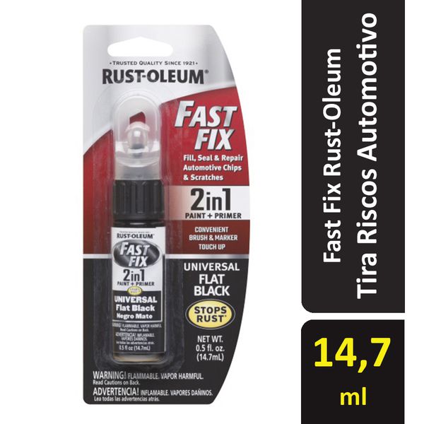 Marcador Reparo Automotivo Preto Fosco Fast Fix Rust Oleum