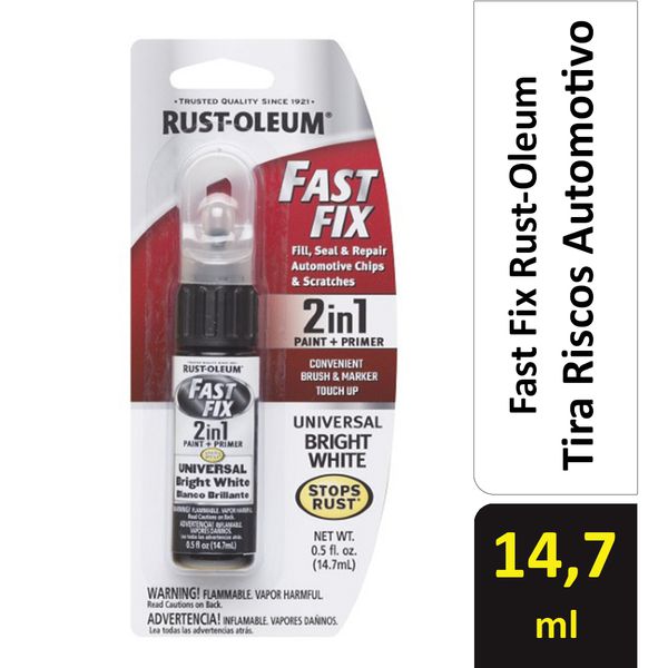 Marcador Reparo Automotivo Branco Brilhante Fast Fix Rust Oleum