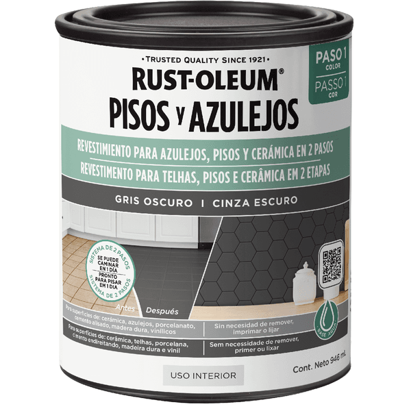 RUST OLEUM PISOS E AZULEJOS CINZA ESCURO 946ML