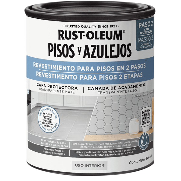 RUST OLEUM PISOS E AZULEJOS TRANSP FOSCO 0,946L