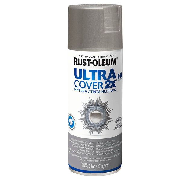 Ultra Cover 2X Tinta Multiuso Aerossol Metálico