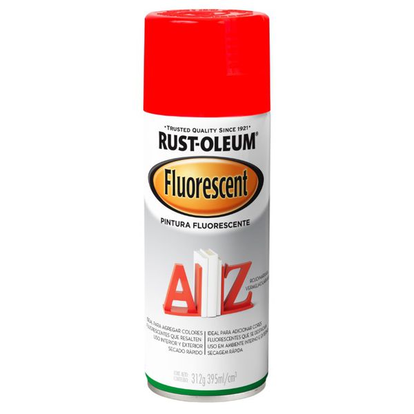 RUST OLEUM SPRAY FLUORESCE VERMELHO LARANJA