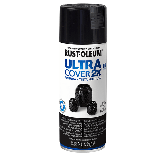 RUST OLEUM SPRAY UC PRETO BRILHANTE