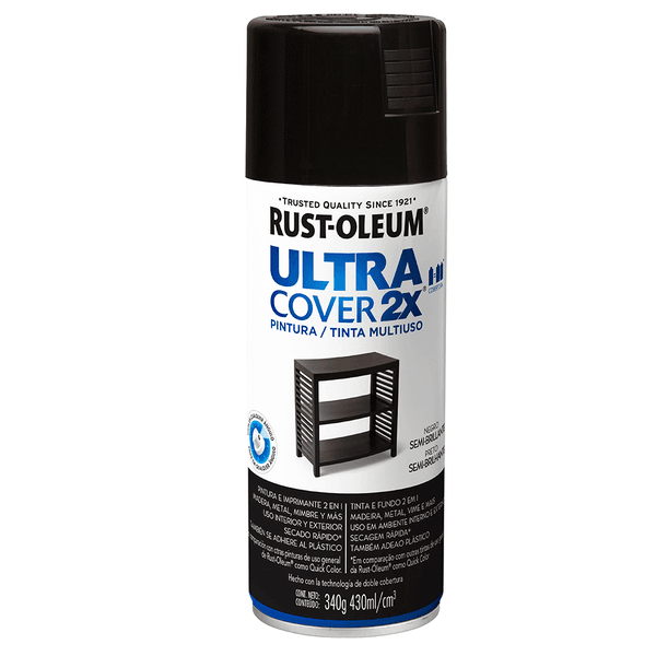 RUST OLEUM SPRAY UC PRETO SEMI BRILHANTE