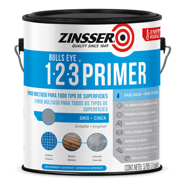 RUST OLEUM ZI ZINSSER 1-2-3 CINZA ACET 3,785L