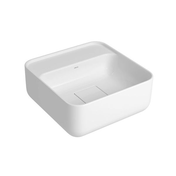 DECA CUBA QUADRADA DE APOIO C/MESA 30 CM - BRANCO