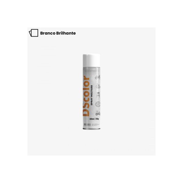 SPRAY DSCOLOR TINTA UG BRANCO BRILHANTE 400ML