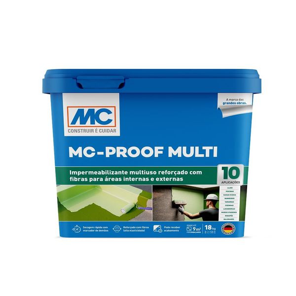 Membrana Líquida Impermeabilizante para Áreas Internas e Externas - MC Proof Multi