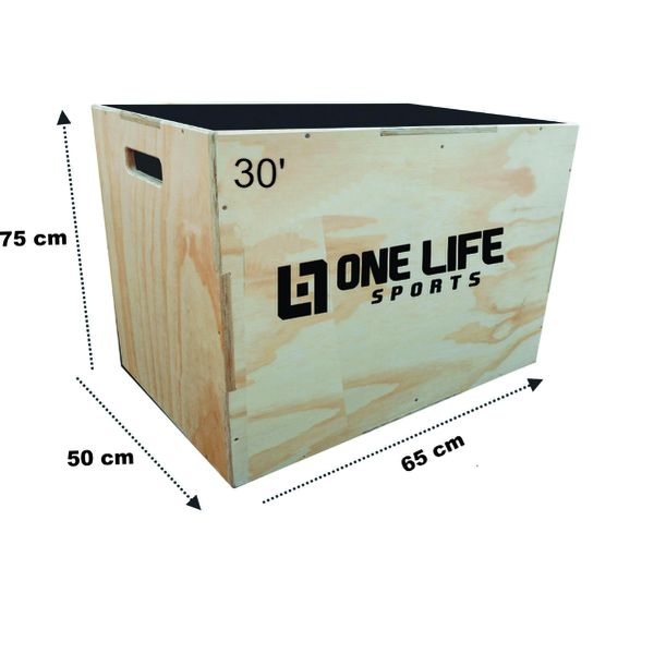 Caixote Plyo Box Crossfit 30 ONE LIFE 75 X 65 X 50 CM