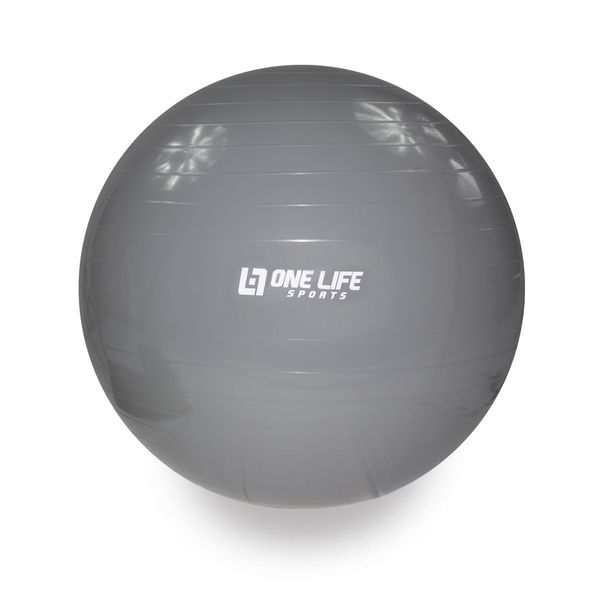 Bola Suiça Para Ginástica One Life 75 cm - Cinza