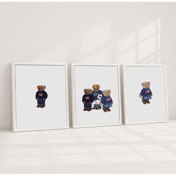 Trio de quadrinhos polo bear