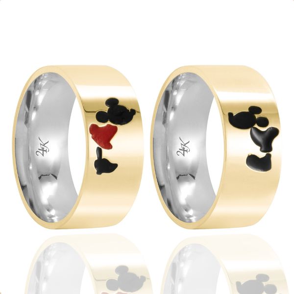Par de Alianças de Moeda Personalizadas - M24K29