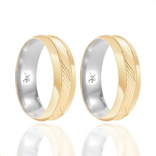 Par de Alianças de Moeda 6mm - MA1227