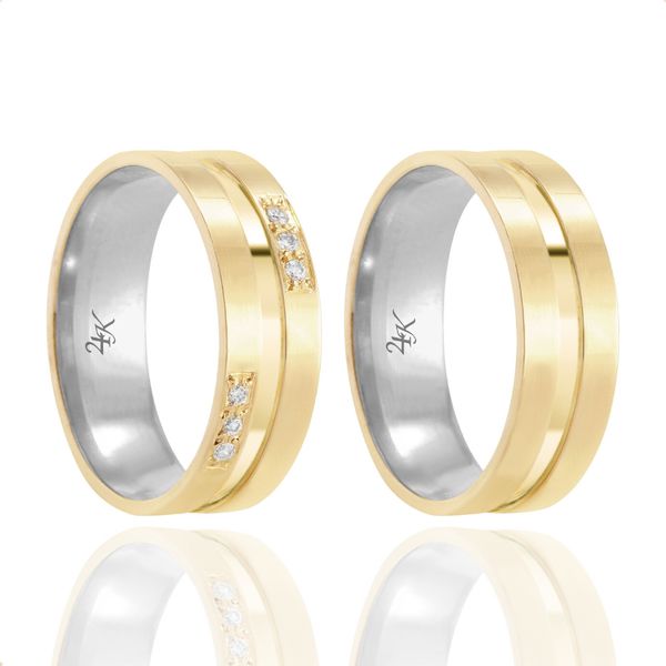 Par de Alianças de Moeda 6mm - MA1238