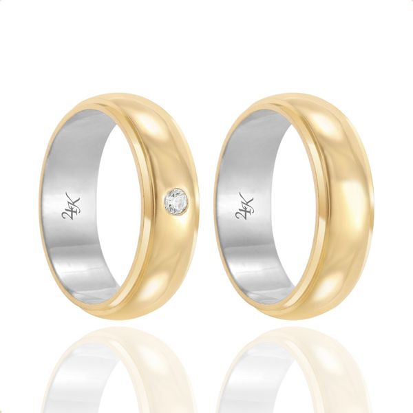 Par de Alianças de Moeda 5,7mm - MA1252
