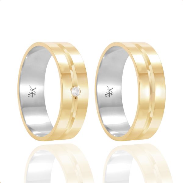 Par de Alianças de Moeda 5,7mm - MA1262