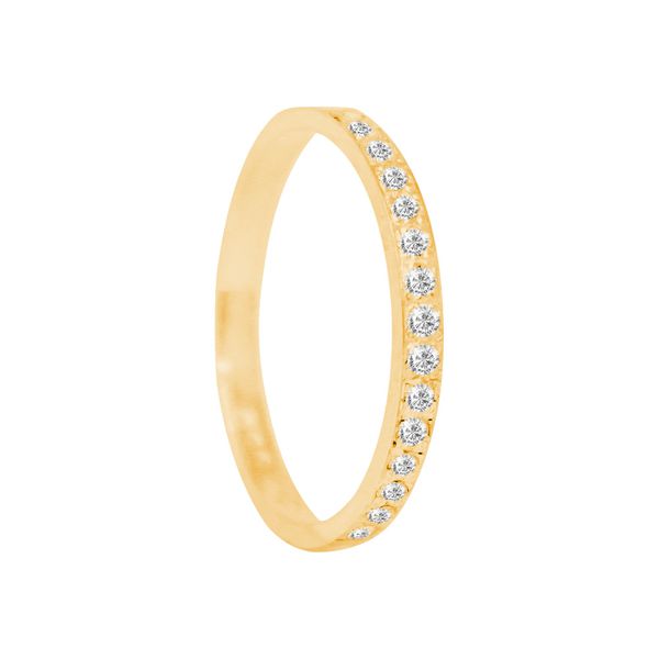 Anel Feminino Cravejado de Moeda 2mm - MDAPARADOR2MM
