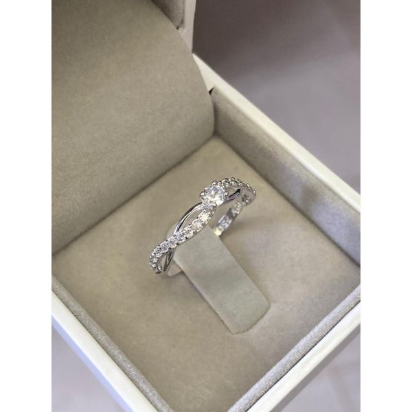 Anel de Noivado Corda Torçido Em Ouro 18k/750 Branco ou Amarelo 