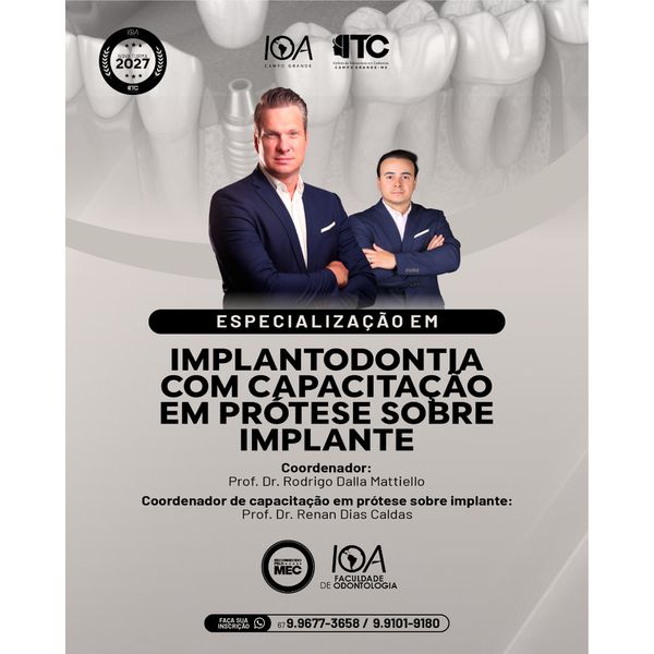  Especialização em Implantodontia Com Capacitação em Prótese sobre Implante