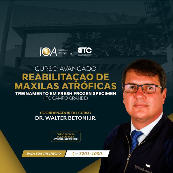 CURSO AVANÇADO REABILITAÇAO DE MAXILAS ATRÓFICAS - COM TREINAMENTO EM FRESH FROZEN SPECIMEN 