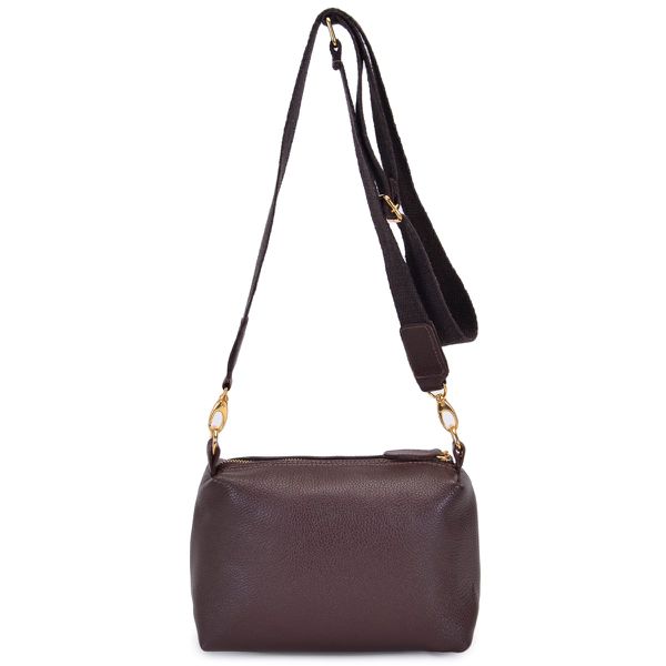 Bolsa Feminina Alça Transversal em Couro legitimo cor Café - 8608M