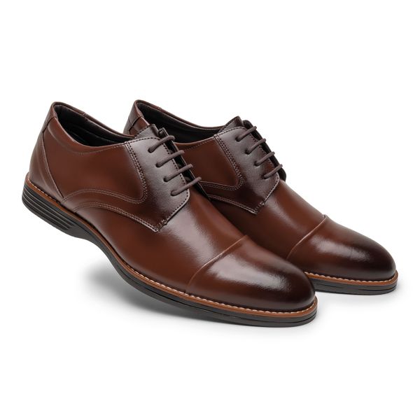 Sapato Social Confortavel Alta Qualidade Elegante 47055 Whisky