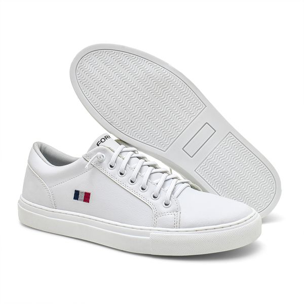 Tenis Classico Sapatenis Masculino Londres Legitimo Confortavel 37 a 44 Branco 
